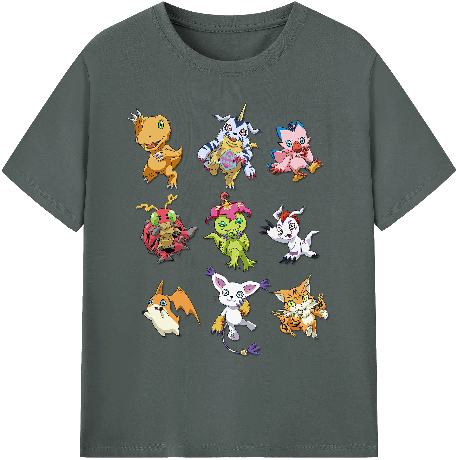 （画像用） Digimon デジタルモンスター/デジモン 綿100％ メンズ半袖Tシャツ｜肌触りやわらか＆通気性